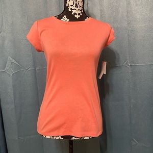 NWT Liz Claiborne tee,  coral, small